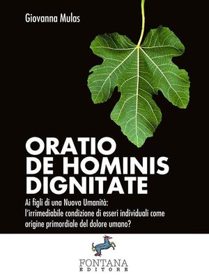 cover image of Oratio de Hominis Dignitate